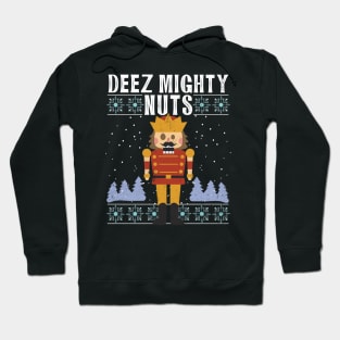 Deez Mighty Nuts Nutcracker Christmas Funny Retro Hoodie